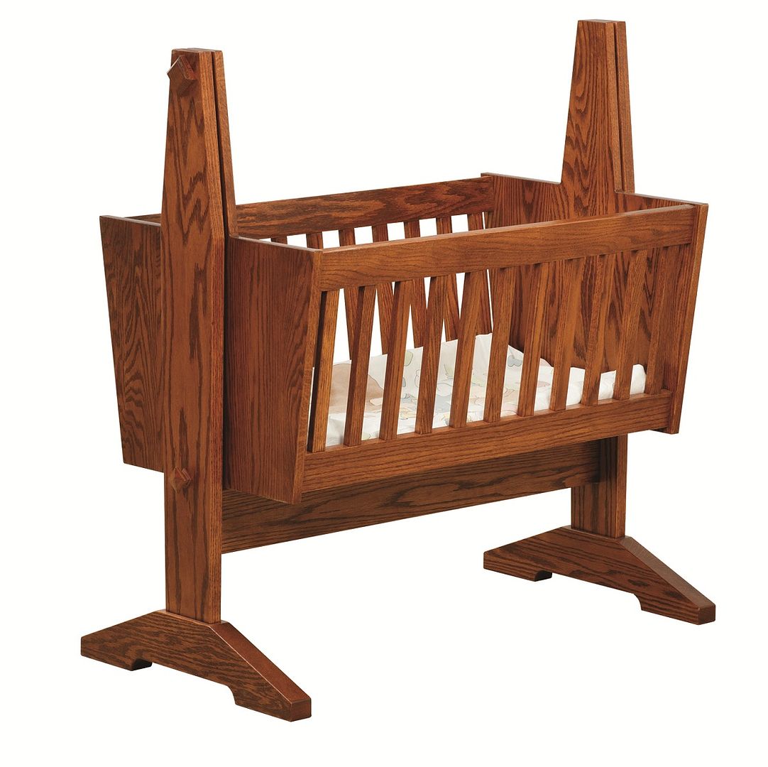 Amish Baby Furniture Cradle Infant Mission Solid Wood Nursery